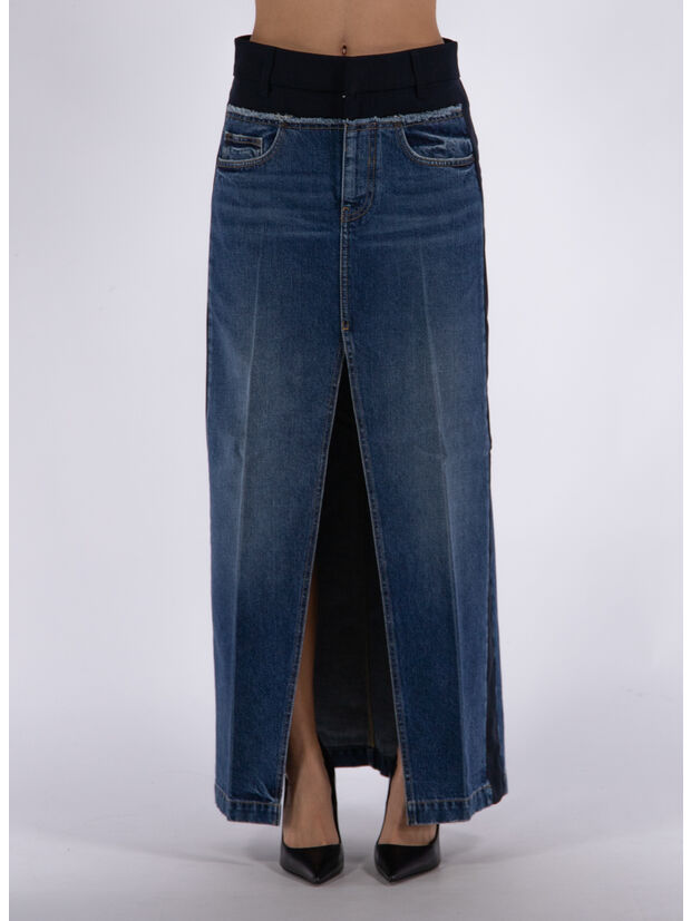 GONNA LUNGA IN DENIM, 4071 BLUE VINTAGE DENIM, large