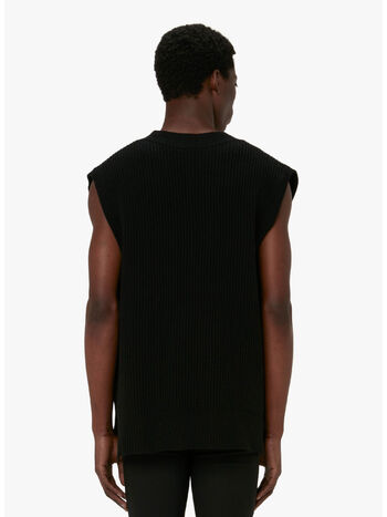 GILET SIM CARD PATCH V NECK, 999 BLACK, small