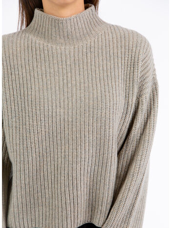 PULLOVER FUNNEL NECK, GEO MELANGE, small