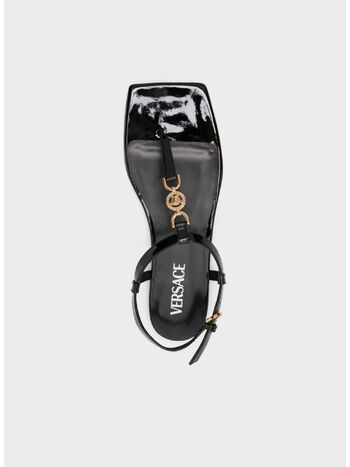 SANDALO T 10 PATENT CALF LEATHER, 1B00V BLACK VERSACE GOLD, small