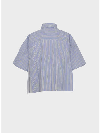 CAMICIA THOMAS MASON COTTON POPLIN, 458 L BLUE STRIPE , small