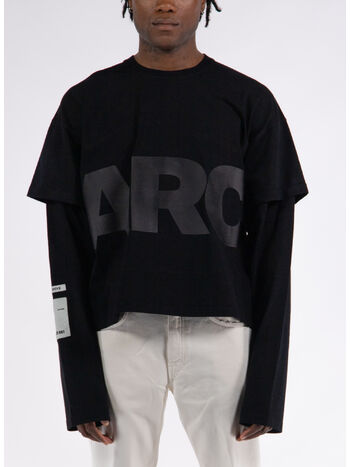 T-SHIRT CREWNECK UNDERSHIRT, K01-800 INTERLOCK BLACK, small