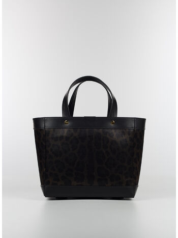 BORSA MINI SHOPPING ANIMALIER, C7929 BROWN/BLACK/BLA, small