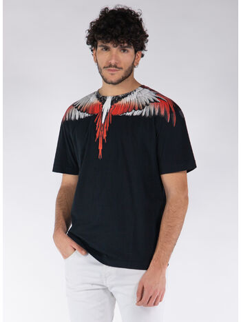 T-SHIRT ICON WINGS BASIC, 1025 BLACK RED, small