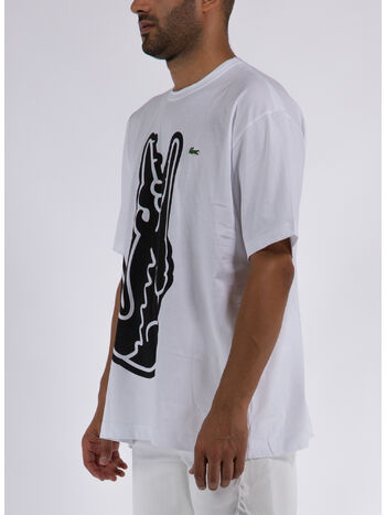 T-SHIRT KNIT X LACOSTE, WHITE, small