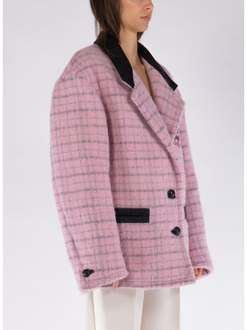 GIACCONE CHECK CON RICAMI, 650, small
