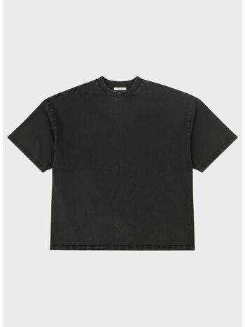 T-SHIRT HEAVY BOXY UNISEX, 0392 WASHED BLACK , small
