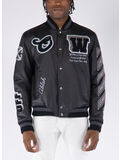 GIACCA VARSITY MOON LEA, 1010 BLACK BLACK, thumb