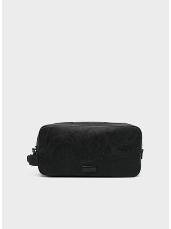 BORSA BEAUTY FABRIC NYLON BAROCCO, 1B00E BLACK RUTHENIUM, small