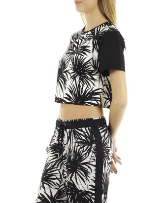 CAMICIA CORTA M/C CROPPED PRTD S/S 15, 001BLACK, small