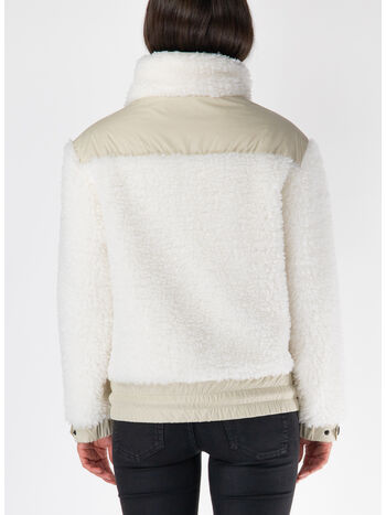 CARDIGAN IMBOTTITO EFFETTO TEDDY, 034, small
