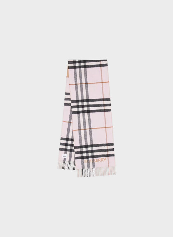 SCIARPA IN CASHMERE CON MOTIVO TARTAN A CONTRASTO, ARCBEIGECANDYONK, large