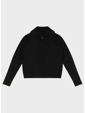 GIACCA KNIT ZIP, 0015 BLACK, small