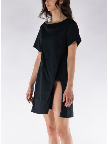 ABITO MINI COLLO A BARCA, 9999 BLACK, small