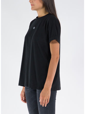 T-SHIRT MINI STAR EMBROIDERY, 1000 BLACK, small