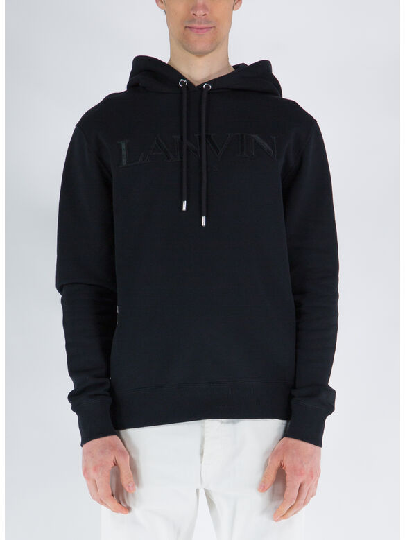 FELPA CON CAPPUCCIO EUSEBIO, 10 BLACK, medium