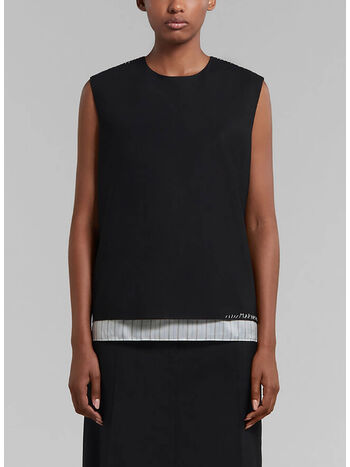 TOP SMANICATO CON IMPUNTURE, 00N99, small