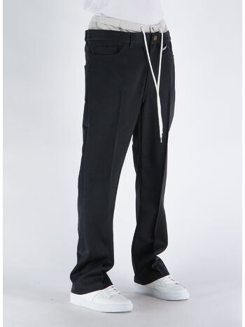 PANTALONE DOUBLE WAIST  WESTERN, BLACK, small
