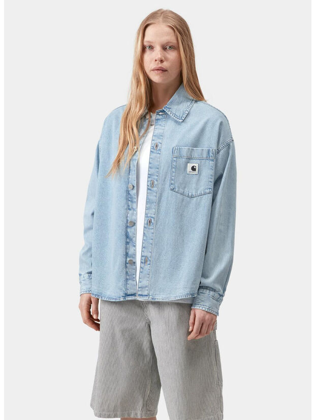 CAMICIA ALTA, 0112 Blue, stone bleached, large