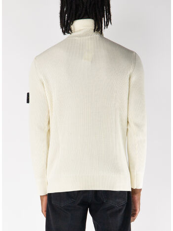 MAGLIONE DOLCEVITA FULL RIB RWS WOOL, V0093 IVORY, small