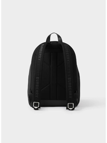 ZAINO IN NYLON CON LOGO STAMPATO, A1189 BLACK, small