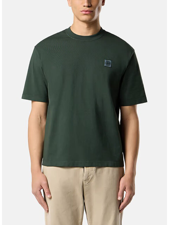 T-SHIRT COMBED ORGANIC COTTON JERSEY, V005E JUNIPER, medium