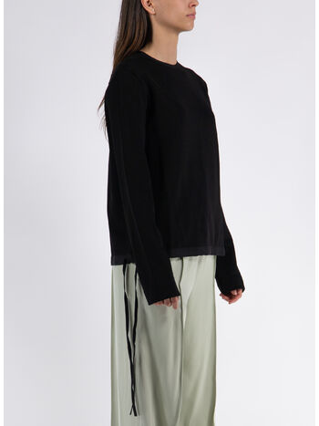 PULLOVER CREW NECK, 001 BLACK, small