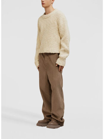 MAGLIONE BRUSHED TEXTURED, 185 IVORY/185, small