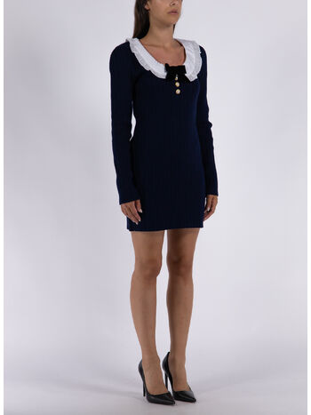 ABITO CORTO CON COLLO, 367 NAVY BLUE, small