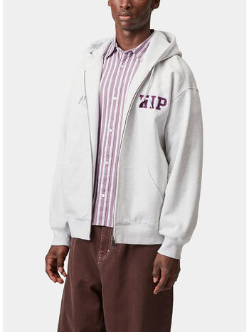FELPA FULL ZIP MINI WIP, 48206 ASH HEATHER STONE EASHED, small
