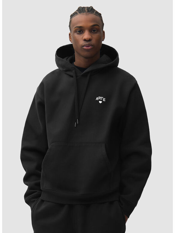 FELPA HEART HOODIE, 1 BLACK, medium