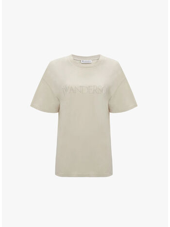 T-SHIRT LOGO EMBROIDERY, 132 BEIGE, small