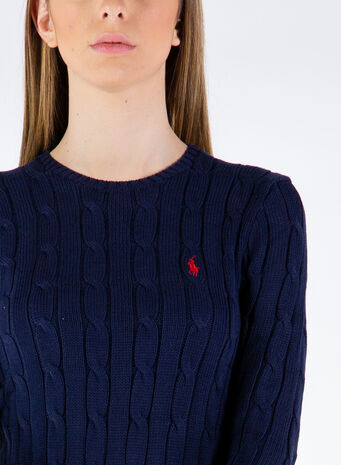 MAGLIONE A TRECCE, 007HUNTERNAVY, small