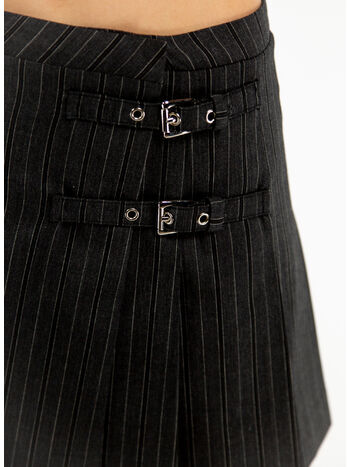 GONNA LIGHT WOOL PINSTRIPE CON PIEGHE, 1665 DARK GREY, small