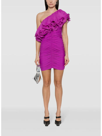 ABITO CHIFFON ASYMMETRIC, 18-3250 PURPLE CACTUS FLOWER, small