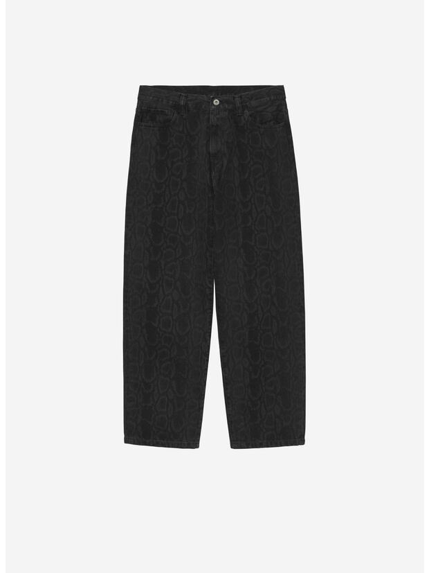 PANTALONI LANDON, 3R260 Snake Camo, Black, heavy stone wash, large