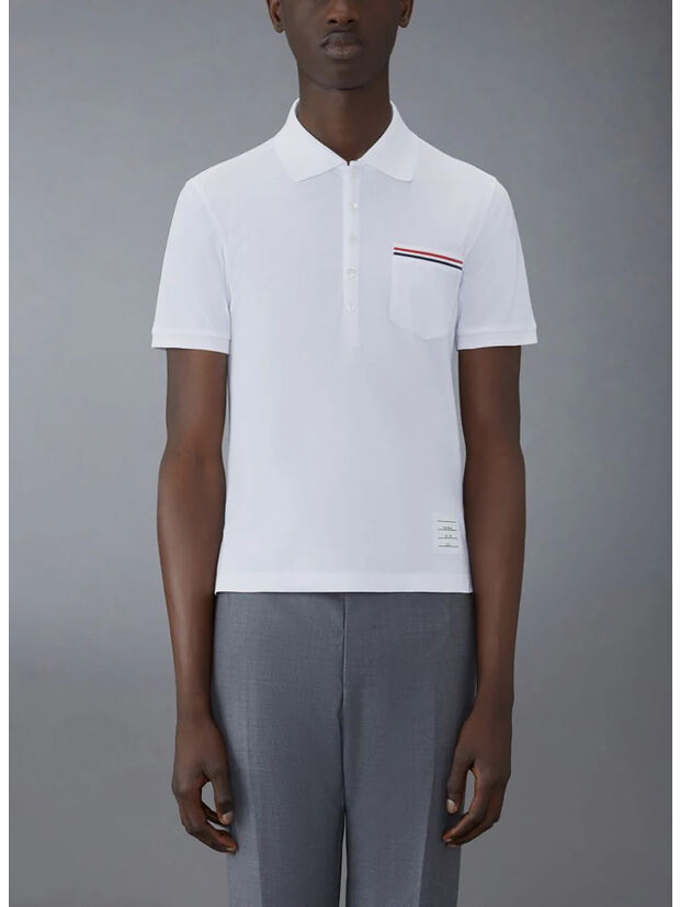 POLO SS POCKET POLO IN FINE MERCERIZED PIQUE, 100 WHITE, large