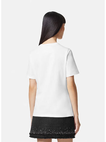 T-SHIRT CON LOGO STAMPATO, 2W110 WHITE GOLD, small