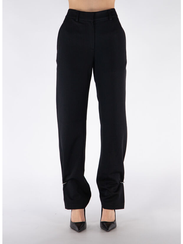 PANTALONE RING DETAIL, 999 BLACK, large