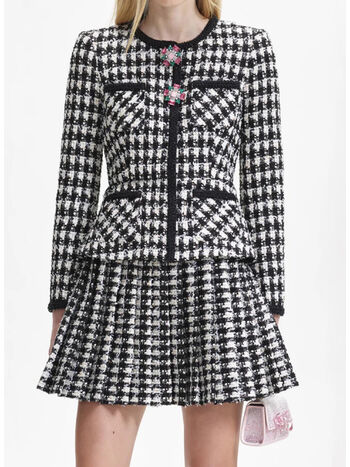 ABITO BLACK CHECK BOUCLE MINI, BLACK, small