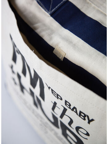 TOTE BAG CANVAS STRIPES, , small