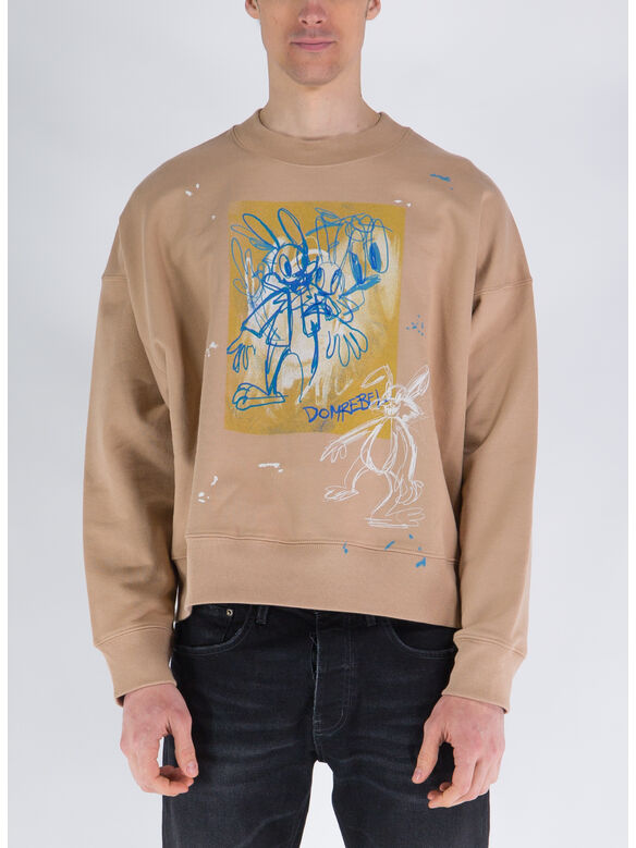 FELPA GIROCOLLO PARANOID, BEIGE, medium