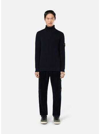 MAGLIONE FULL RIB DOLCEVITA, V0020 NAVY BLUE, small