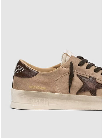 SCARPA STARDAN IN SUEDE CON STELLA, 81868 BEIGE/BROWN/WHITE, small