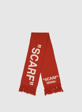 SCIARPA QUOTE SCARF, RED/WHITE, small