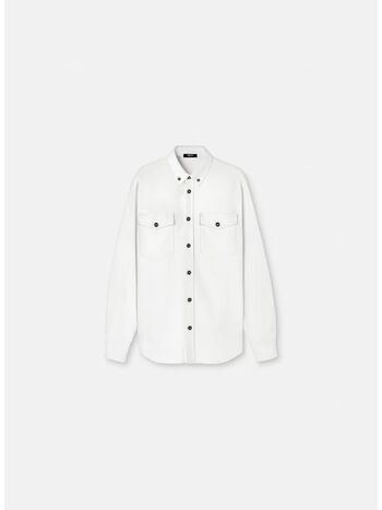 CAMICIA DENIM, 1D110 WHITE, small