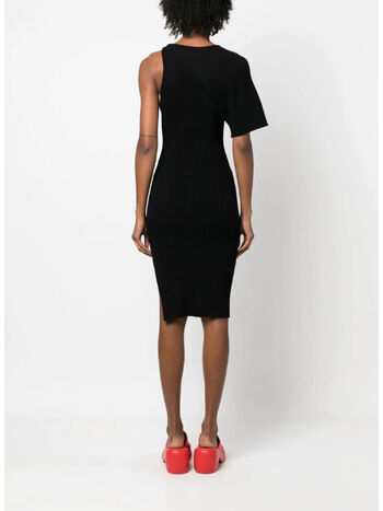ABITO LONG ASYMETRICAL, 9999 BLACK, small