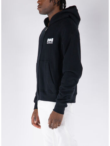 FELPA ZIP-UP, 001 BLACK, small