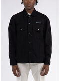 GIACCA DENIM LOGO, 1001 BLACK WHITE, thumb