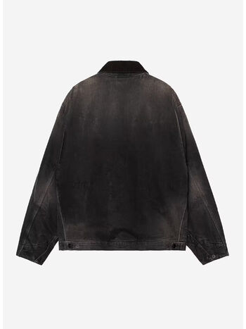 GIUBBOTTO OG DETROIT, 00E0R Black / Black, tobacco used wash, small